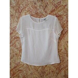 Christopfer & Banks Women's Medium Lined White Short Sleeve With Sunbursts NEW